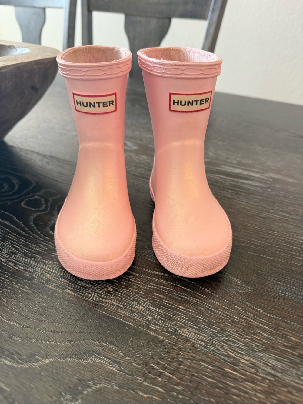 Hunter Kids Light Pink Waterproof Rain Boots
